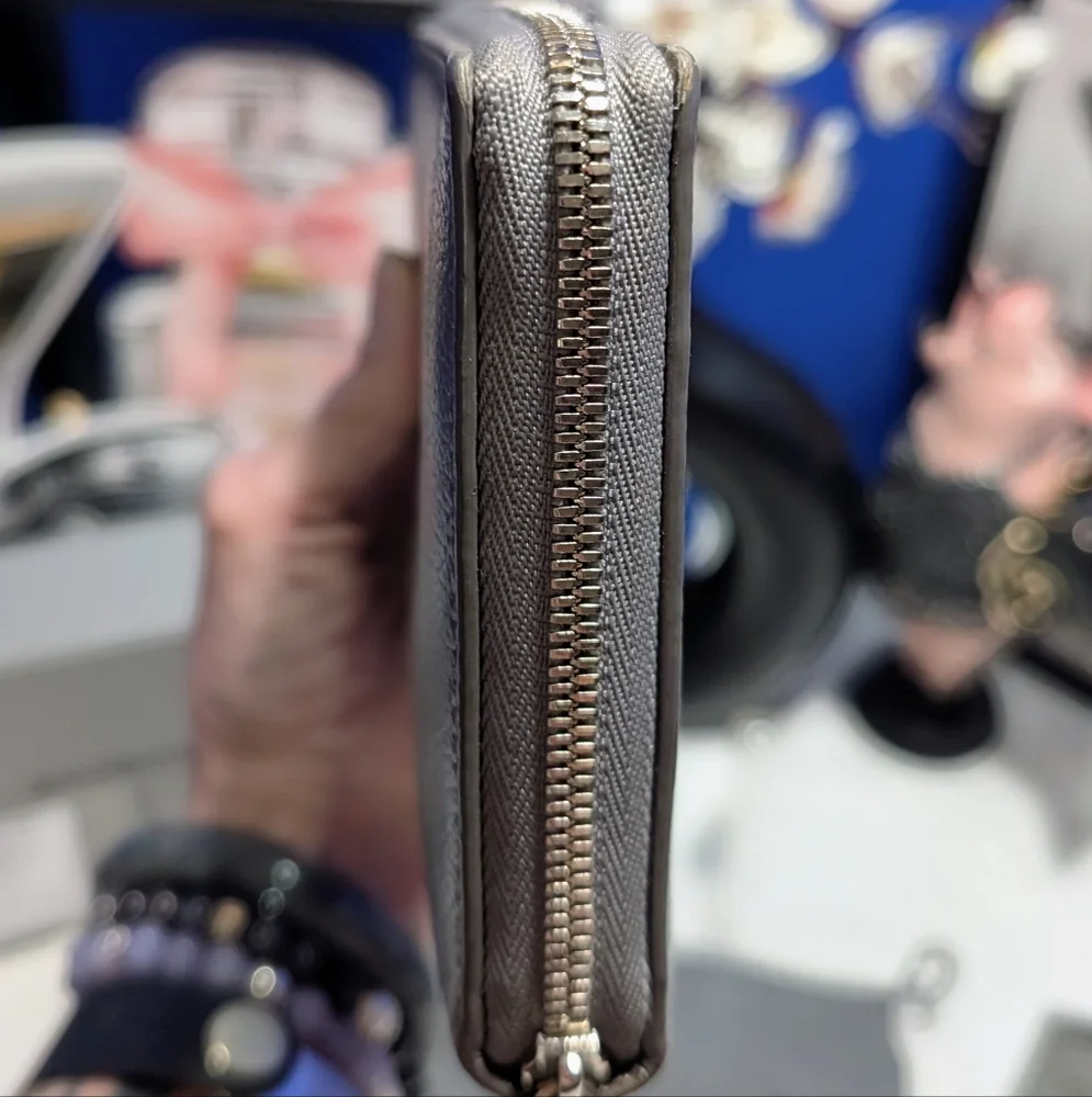 Balenciaga Gray Zip Around Leather Wallet🔥🔥 - Picture 6 of 16